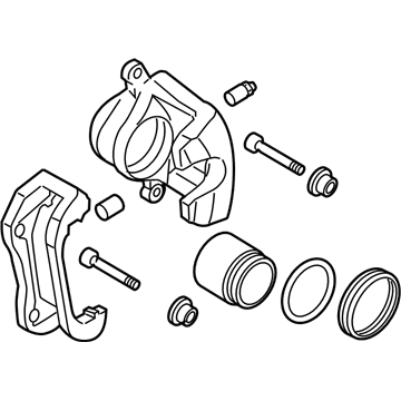 Kia 581803TA50 Front Brake Caliper Kit, Left