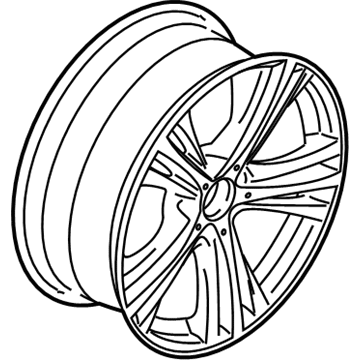 BMW 36-11-6-883-015 Disc Wheel, Light Alloy, Orbitgrey