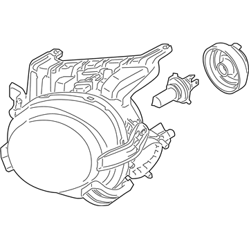 Nissan 26060-1KM0A Driver Side Headlight Assembly