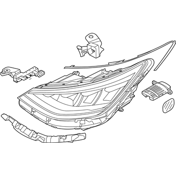 Hyundai 92102-28550 Headlamp Assembly, Right