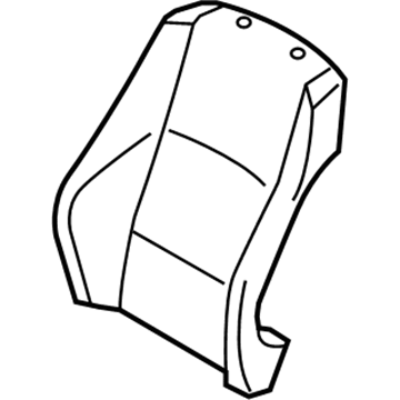 BMW 52-10-2-997-261 Cover Backrest, Leather, Left