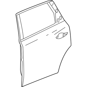 Acura 67550-TZ5-A60ZZ Panel, Left Rear Door (Dot)