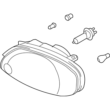 Hyundai 92102-25550 Passenger Side Headlight Assembly Composite