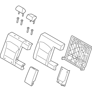 Hyundai 89400-F2310-XFN Back Assembly-Rear Seat RH