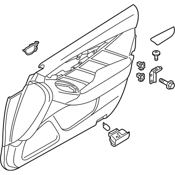 Infiniti 80901-4HH0A FINISHER Assembly Front Door LH