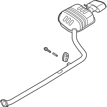 Kia 28710D5000 Rear Muffler Assembly