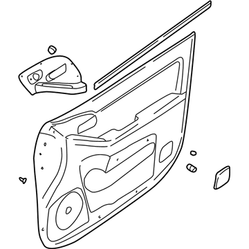 Hyundai 82301-2D070-EW Panel Complete-Front Door Trim, LH