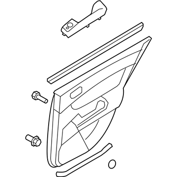 Hyundai 83301-3K580-HZ Panel Complete-Rear Door Trim, LH