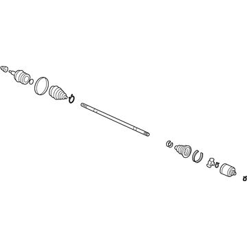 Honda 44306-S0X-A52 Driveshaft Assembly, Driver Side