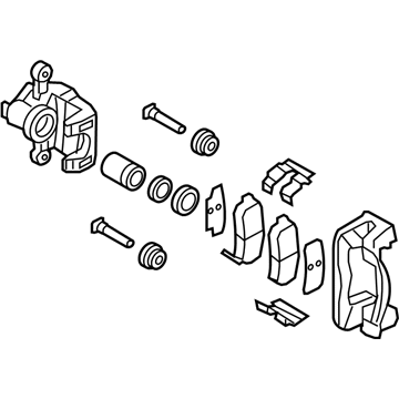 Hyundai 58400-1G300 Disc Brake Assembly-Rear, RH