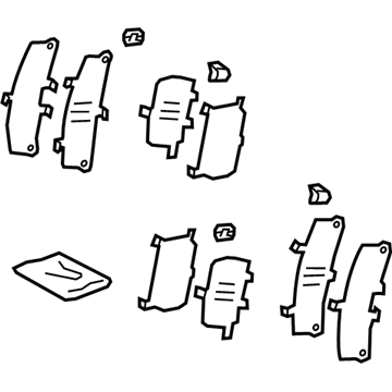 Lexus 04945-0E071 SHIM Kit, Anti SQUEA