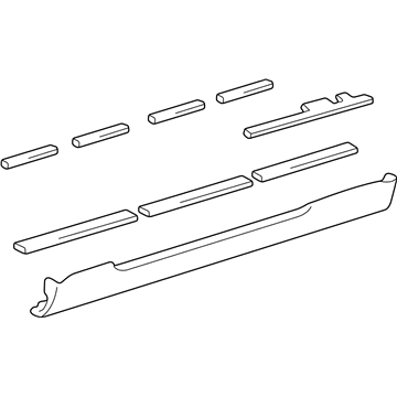 Lexus 75851-24071-A0 Moulding, Rocker Panel, RH