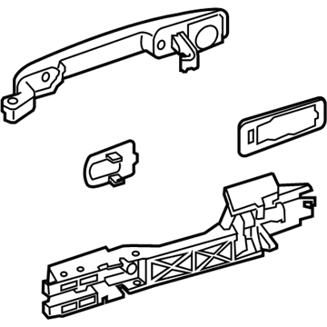 Nissan 80606-ZX90C Front Door Outside Handle Assembly, Right