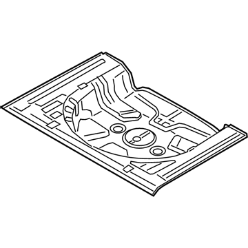 Hyundai 65513-J3000 Panel Assembly-Rear Floor, Rear