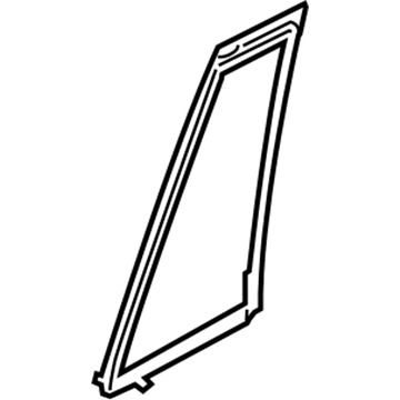 Nissan 82220-5ZA0A Glass Assembly-Rear Door Partition, RH