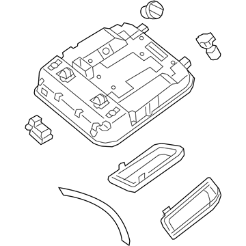 Kia 92800A9000DAA Lamp Assembly-Overhead Console