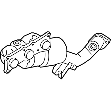 BMW 18-40-3-415-422 Exchange. Exhaust Manifold With Catalyst