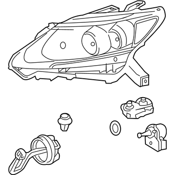 Lexus 81185-75101 Headlamp Unit With Gas, Left