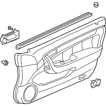 Honda 83550-SDN-A54ZA Lining Assy., L. FR. Door *NH167L* (GRAPHITE BLACK)