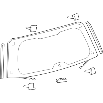 Lexus 68105-60320 Glass Sub-Assy, Back