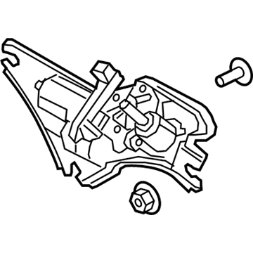 Hyundai 98700-D3000 Rear Wiper Motor & Linkage Assembly