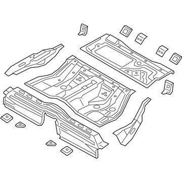 Kia 655103T000 Panel Assembly-Rear Floor