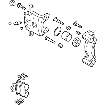 Kia 582302S100 Rear Wheel Brake Assembly, Right