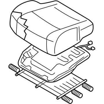 Nissan 88350-5Z101 Cushion Assy-2ND Seat, LH