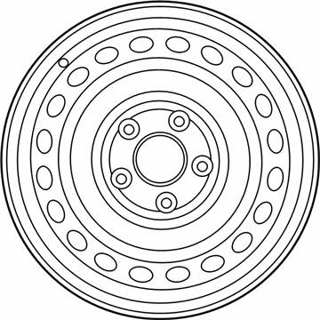 Hyundai 52910-K2000 Steel Wheel Assembly