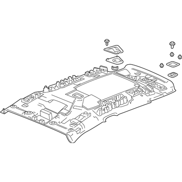 Honda 83200-T5R-A51ZA Lining Assy., Roof *NH882L* (PLATINUM GRAY)