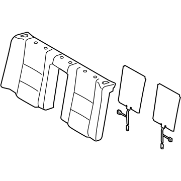 Lexus 71077-30F00-B2 Rear Seat Back Cover Sub-Assembly (For Bench Type)