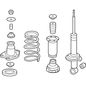 Honda 52620-SJC-A03 Shock Absorber Assembly, Left Rear