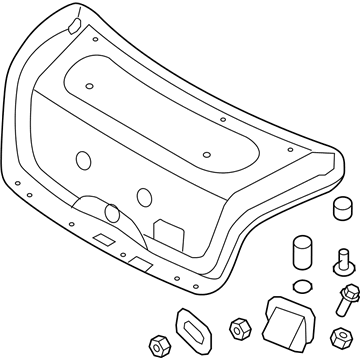 Hyundai 81750-3M000-BR Trim Assembly-Trunk Lid