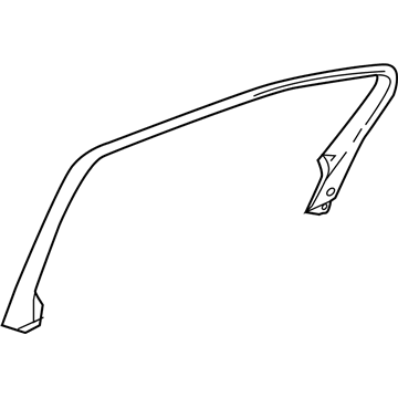 Acura 72942-TY2-A01ZA Garnish, Right Rear Sash (Inner) (Premium Black)