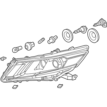 Honda 33100-TP6-A21 Headlight Assembly, Passenger Side