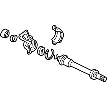 Honda 44500-S0X-A00 Shaft Assembly, Half