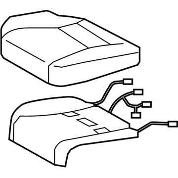 Lexus 71075-50K20-A7 Rear Seat Cushion Cover Sub-Assembly, Right (For Bench Type)