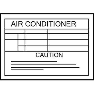 Infiniti 27090-C980B Label-Caution, Air Conditioner