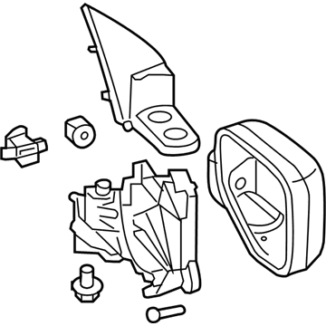 Honda 76254-SJC-A11ZD Housing Set, L. *NH578* (TAFFETA WHITE)