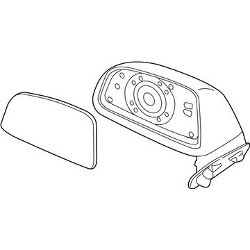 Kia 876101D130 Outside Rear View Mirror Assembly, Left