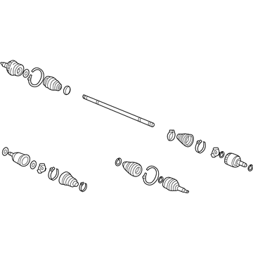 Honda 44305-S4L-A52 Driveshaft Assembly, Passenger Side