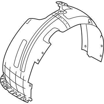 Hyundai 86811-F2800 Front Wheel Guard Assembly, Left