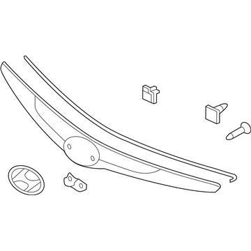 Hyundai 86355-4R000 Garnish Assembly-Radiator Grille, Upper