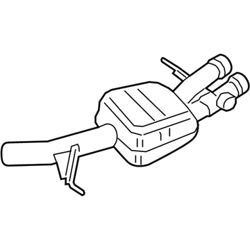 BMW 18-30-7-848-829 Rear Silencer, Right, With Exhaust Flap