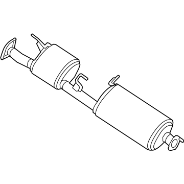 Nissan 20100-3JV0A Exhaust, Main Muffler Assembly