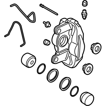 Kia 58311J5A50BCR Rear Brake Caliper Kit