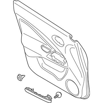 Nissan 80900-1KM0A FINISHER Assembly Front Door RH