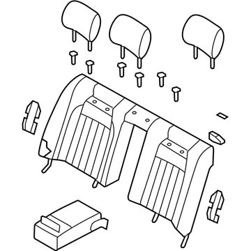 Hyundai 89300-3M710-BAW Back Assembly-Rear Seat