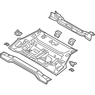 Hyundai 65511-E6000 Panel Assembly-Rear Floor, Front