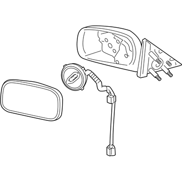 GM 25822567 Mirror Asm-Outside Rear View *Service Primer